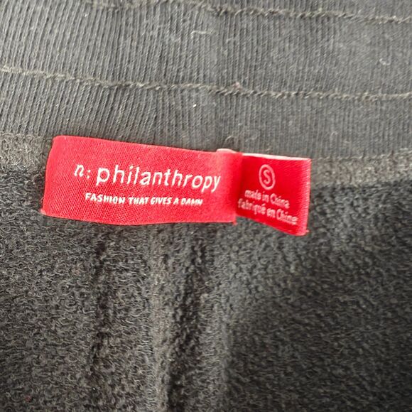 n:PHILANTHROPY Derby Jogger Rhinestone Distressed Women’s Sweatpants Sz S Grunge - Picture 7 of 9